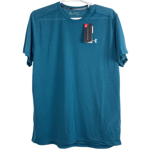 Under Armour Other - 00658 Under Armour Threadborne Mens XXL Teal Golf Athletic TShirt Heatgear NWT